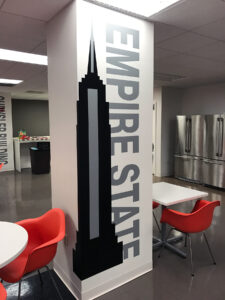 Empire State Column Wrap | Large Format Printing | Medford, Boston, MA