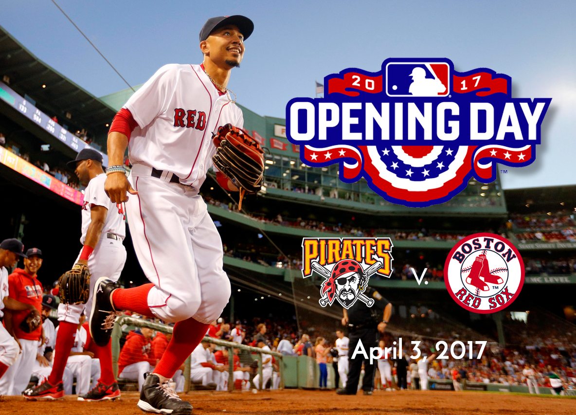 MLB Opening Day 2017 Boston Red Sox Promotional Items Boston, MA