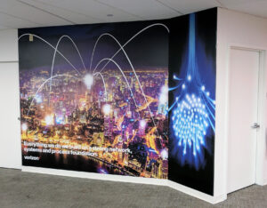 Fiber Optic City Mural | Verizon | Digital Printing | Boston, Medford